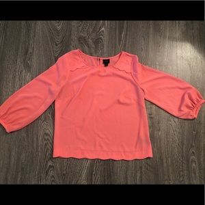 Coral long sleeve blouse